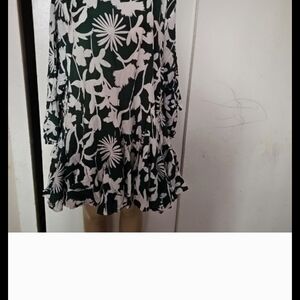 Just Me Green and White Floral Dress